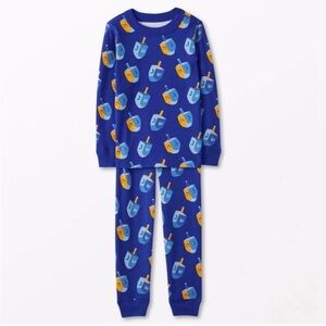 Hanna Andersson Blue dreidel Hanukah holiday Pajama Set 6/7 120